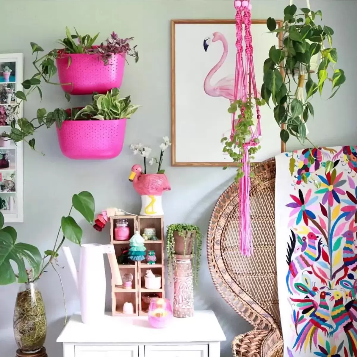 tropical inspired room decor