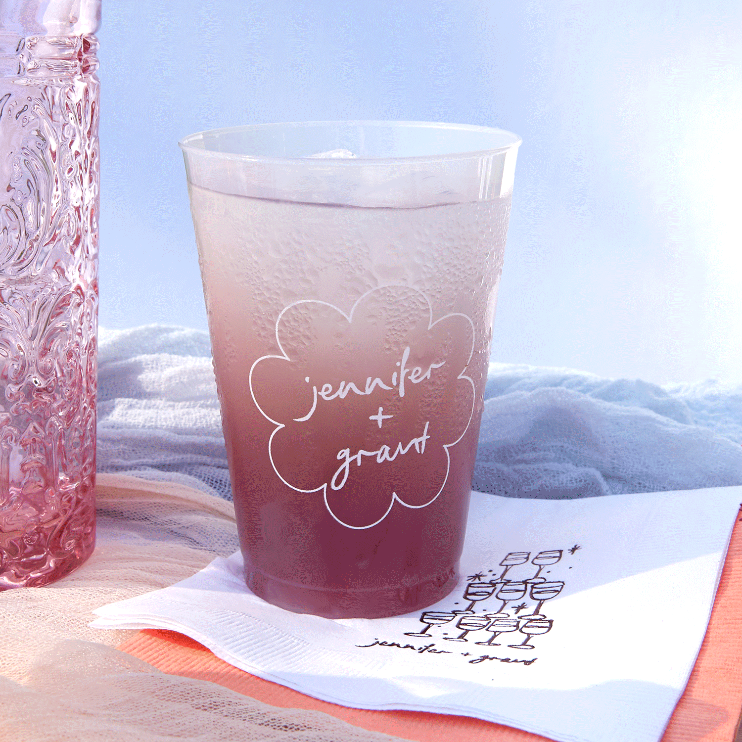 Kitchy Cocktail Hour Floral Frame Cup