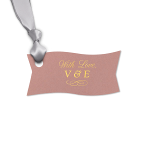 ForYourParty's personalized Stardream Navy Heart Gift Tag with Shiny Sterling Silver Foil Color has a Flourish 12 graphic and will make your guests swoon. Personalize your party's theme today.