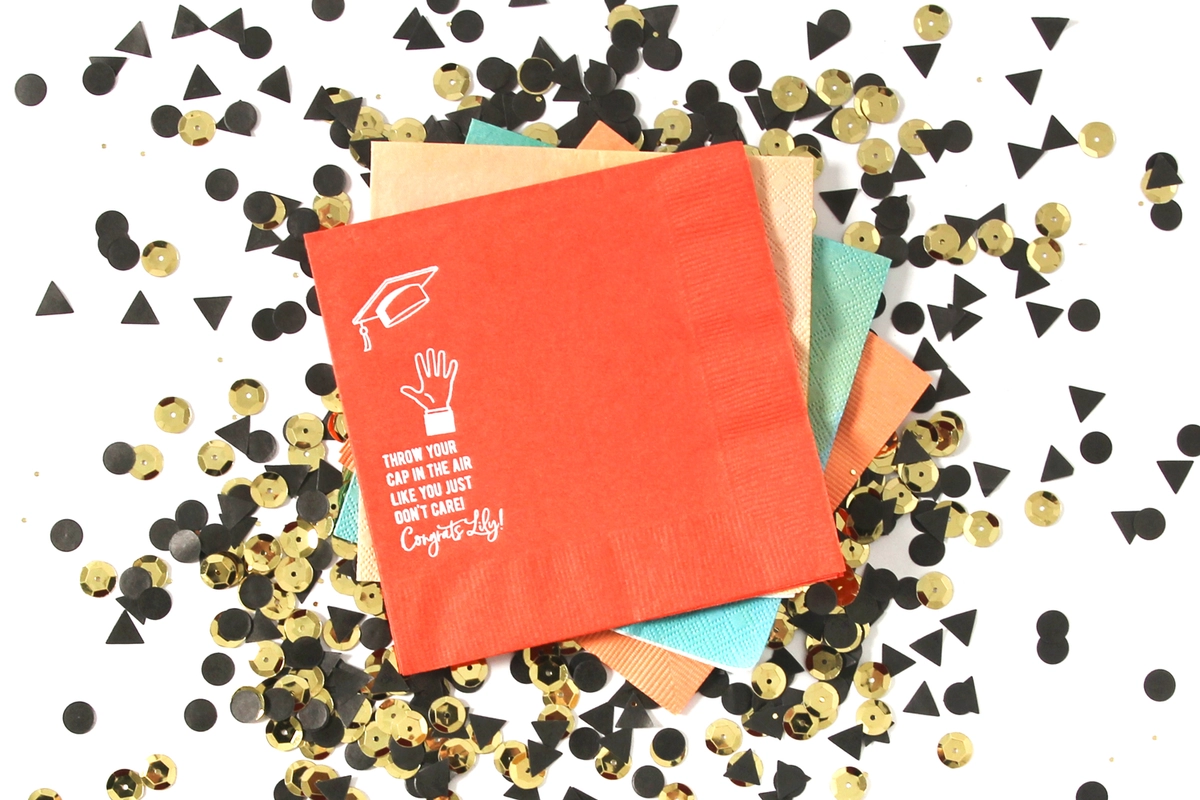 personalized graduation party napkins