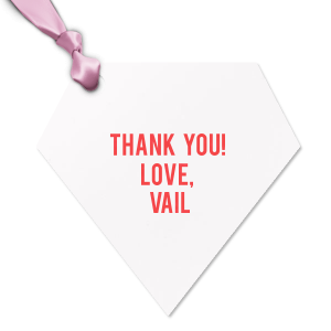 The ever-popular Stardream Rose Gold Heart Gift Tag with Matte White Foil Thank You tag couldn't be more perfect. It's time to show off your impeccable taste.