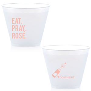 Raise your cup to life’s delicious moments with the Eat. Pray. Rosé. Party Cup. A cheeky twist on the beloved journey of "Eat, Pray, Love," this cup invites guests to savor, reflect, and toast. Perfect for any event that celebrates savoring, soul-searching, and spirited sipping!