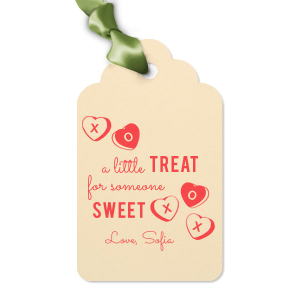 Our custom Stardream Ballet Pink Diamond Gift Tag with Shiny Merlot Foil has a Candy Heart Frame graphic and is good for use in Food, Hearts, Holiday and Vaelentine themed parties and will impress guests like no other. Make this party unforgettable.