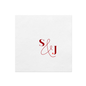 Bold & Modern Initials Napkin