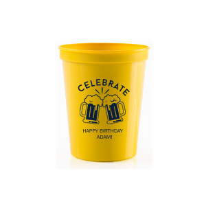 Our Celebrate Beer Mug Cup is good for use in Birthday, Drinking themed parties and can be personalized to match your party's exact theme and tempo.