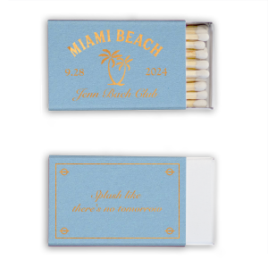 Bachelorette Beach Party Splash Matchbook