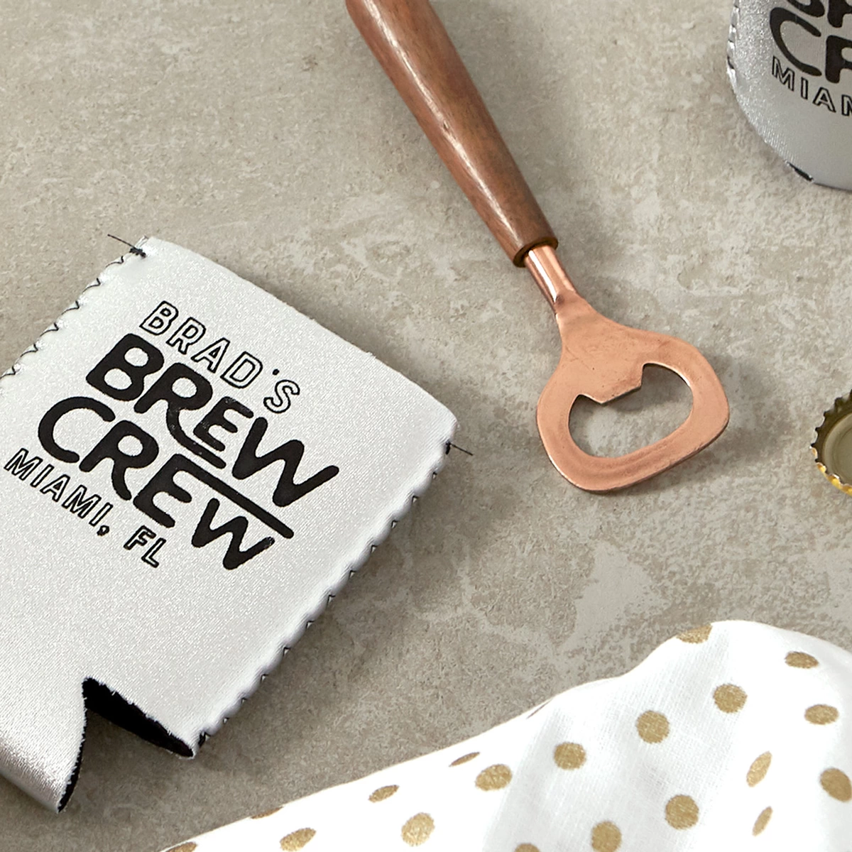 custom designed bachelor party koozies