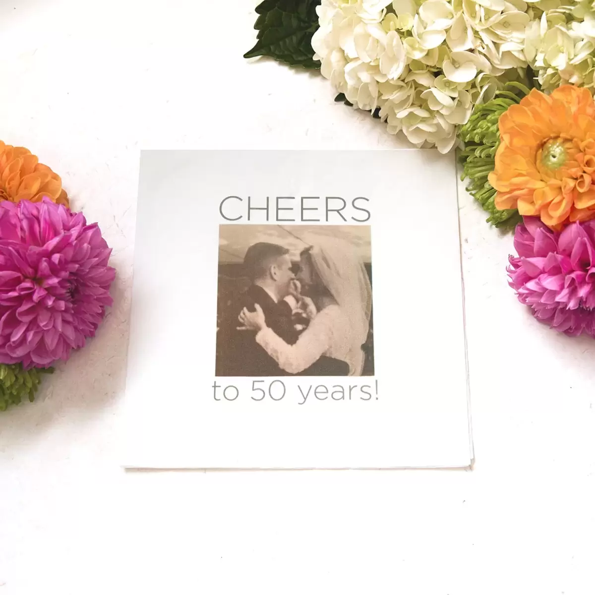 create a nostalgic full color photo cocktail napkin for your upcoming milestone birthday party