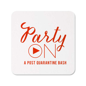 The ever-popular Eggshell Square Coaster with Shiny Poppy Foil will add that special attention to detail that cannot be overlooked.