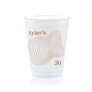 Octflor 16 oz Frosted Plastic Cups, 30 pack, Blank Reusable Drink Tumblers  for Parties，Events, Marketing,Weddings