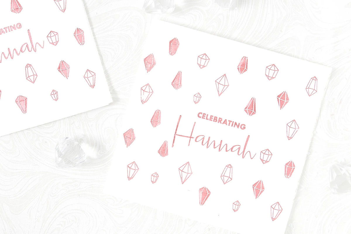 adorable gemstone themed bridal shower cocktail napkin for your bestie's shower