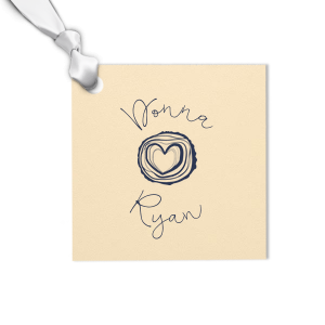 Send guests home from your wedding with a thank you treat tied with this custom gift tag. Pair the happy couple's names with our Tree Heart graphic for a seamless detail in your forest or greenery theme. Fitting for an engagement party, couple's shower or wedding reception.