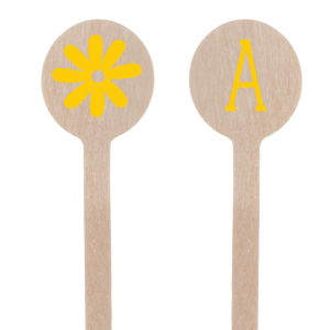 First Bee-Day Flower Birthday Stir Stick