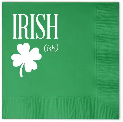 St. Patrick's Day Personalized Cocktail Napkin Irish(ish)