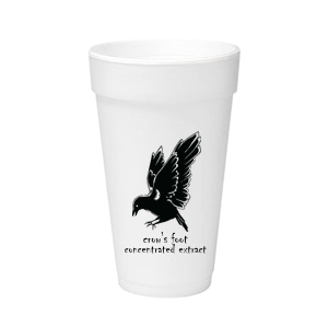 Sneak a taste of the witch's brew with the Crow's Foot Cup. Featuring a simple and classic design sure to be a hit at any Halloween event at home or in the office. 
