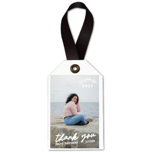 The Bold Script Graduation Custom Photo Gift Tag is perfect for your graduation event. The high quality paper tag features your personal photo printed, giving it a special touch that's as unique as you are!
