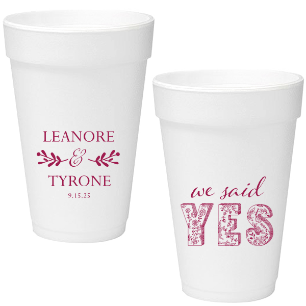 16 oz. Styrofoam Cups, Personalized Styrofoam Cups