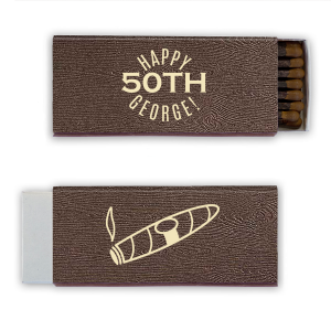 Light up the celebration with Happy Birthday Matchbox highlighting a milestone age, with 'Happy' and the celebrant's name cheerfully framing the number. Ignite heartfelt joy with these custom matches—ideal for adding a personal touch to any birthday party! 