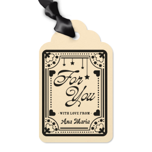 The Floral Hearts Letterpress Gift Tag can make your gift even more beautiful. It has an amazing graphics and your name on it too. It fits in every occasion and bring great vibe too! 