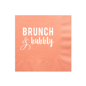 ForYourParty's personalized Light Coral Cocktail Napkin with Matte White Foil has a Ampersand graphic and is good for use in Accents themed parties and will add that special attention to detail that cannot be overlooked.
