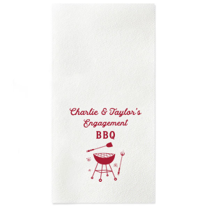 Our custom White Cocktail Napkin with Matte Lipstick Red Foil has a Grill graphic and is good for use in Food, Home and Bar-B-Que themed parties and will add that special attention to detail that cannot be overlooked.