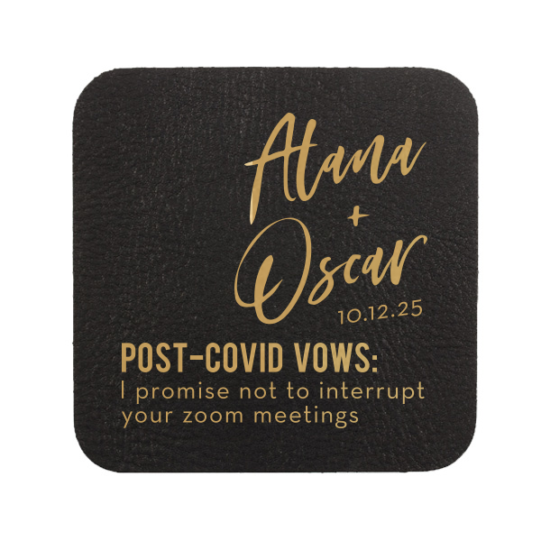 ForYourParty's chic Eggshell Square Coaster with Satin 18 Kt. Gold Foil will add that special attention to detail that cannot be overlooked.