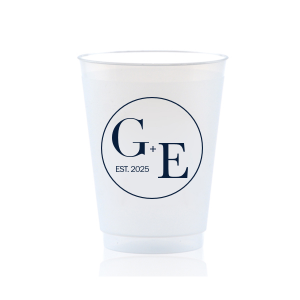 ForYourParty's elegant 9 oz Frost Flex Cup with Matte Stone Blue Ink Colors will look fabulous with your unique touch. Your guests will agree!