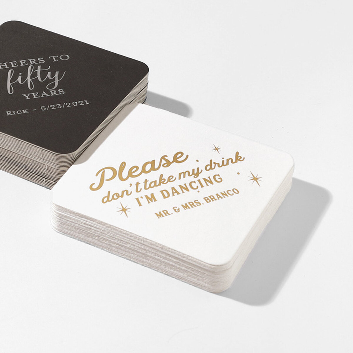 Personalized wedding coasters discount