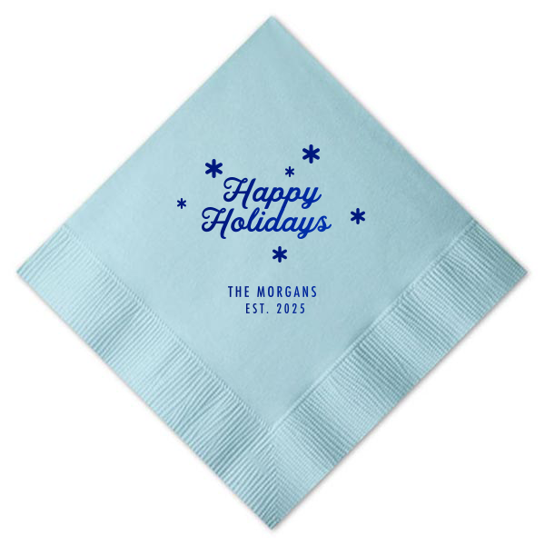 Happy Holidays Snowflake Napkin