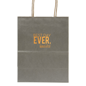 ForYourParty's chic Metallic Silver Gift Bag with Shiny Copper Foil are a must-have for your next event—whatever the celebration!