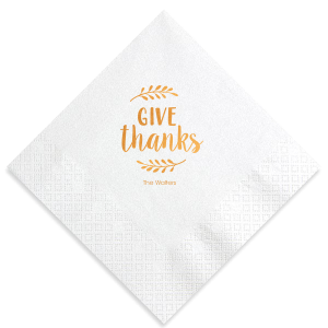 ForYourParty's personalized White Linen Like Petite Napkin with Shiny Copper Foil couldn't be more perfect. It's time to show off your impeccable taste.