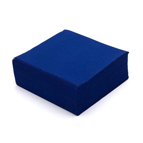 Navy Linen Like stack of napkins