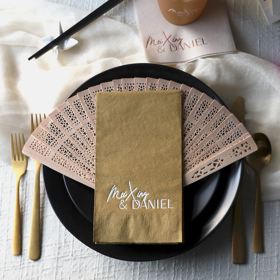 White Lotus Wedding Guest Towel