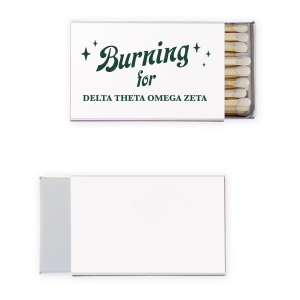 Spark up your Greek Week with our chic, custom 30-strike matchboxes! Personalize them with your sorority or fraternity name in elegant fonts. Perfect for rush events, sorority giveaways, or toga parties. Light up candles or set a bonfire blazing, all while flaunting your Greek allegiance. A memorable, functional keepsake that's sure to impress!