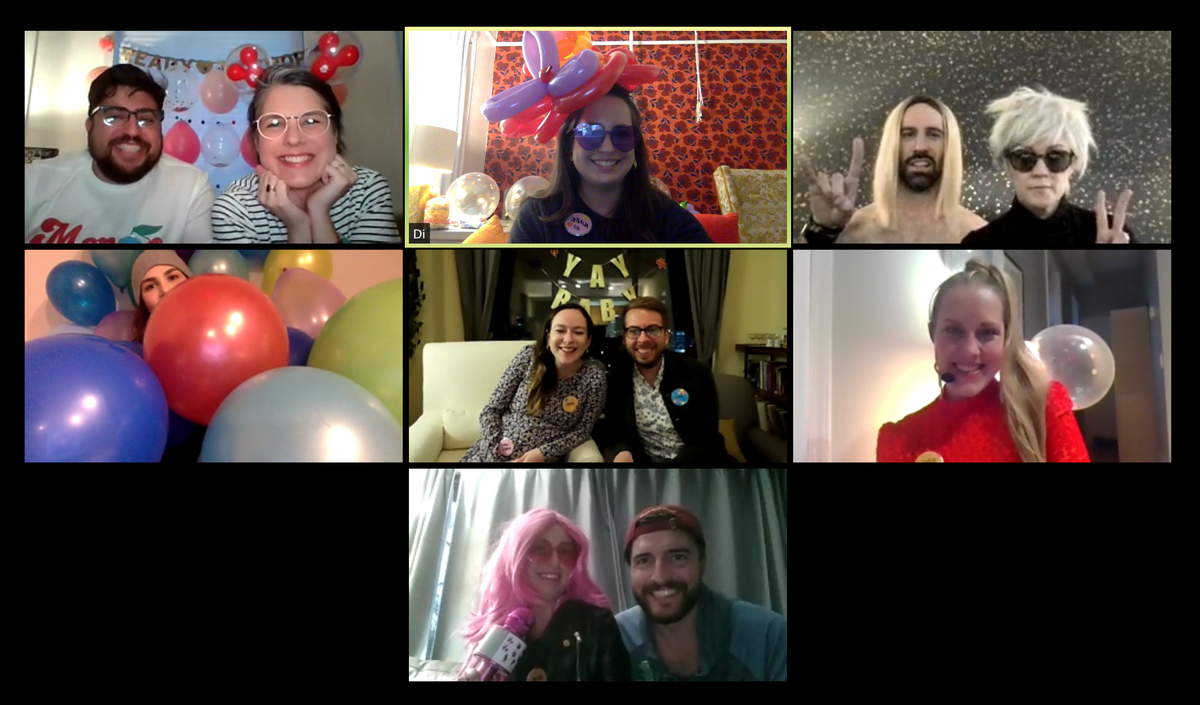 This "Ready to Pop" Zoom Baby Shower was so fun!