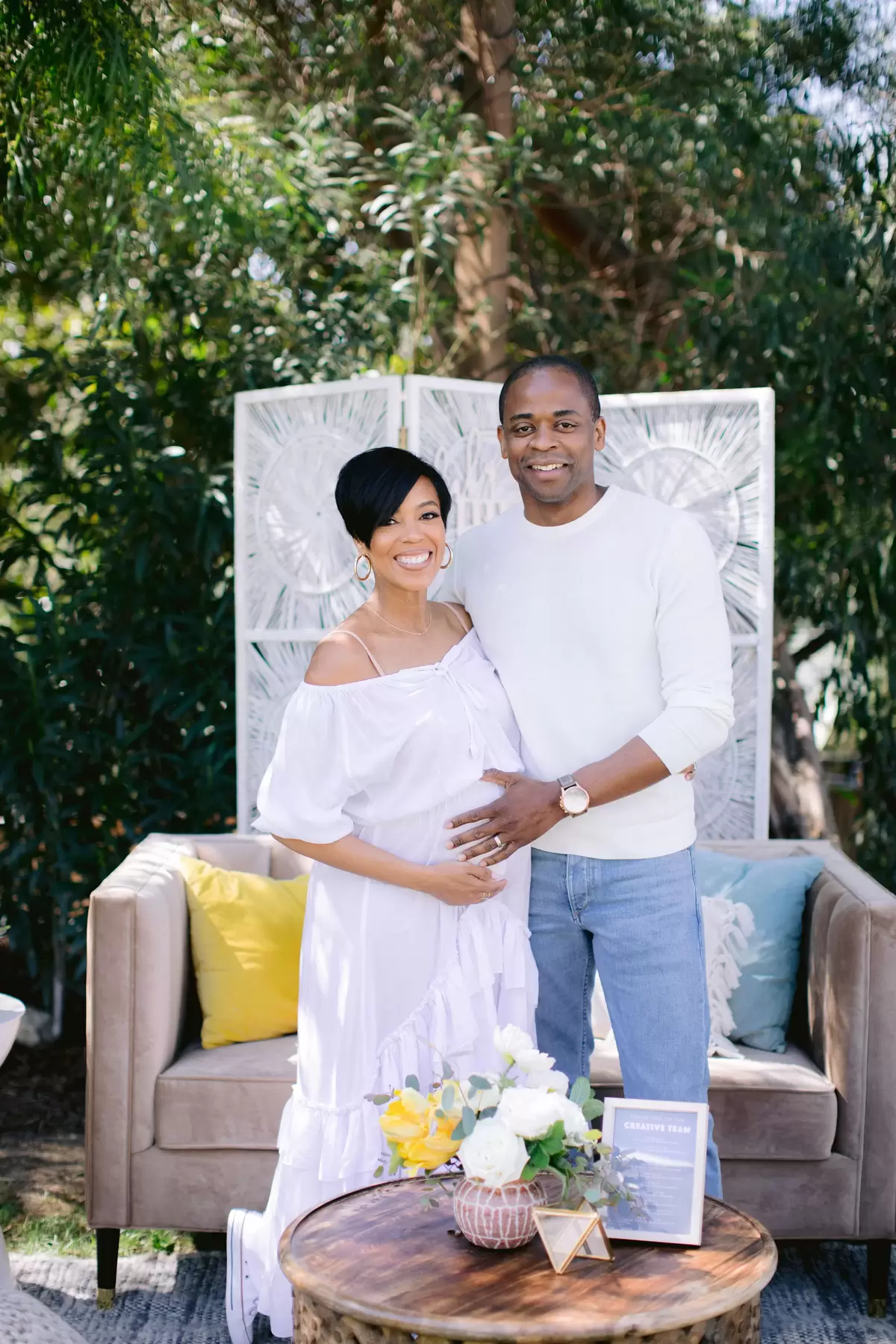 Dulé Hill and Jazmyn at their "Baby, BBQ & Booze" baby shower