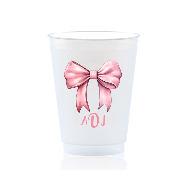 Illustrated Bow Monogram Cup