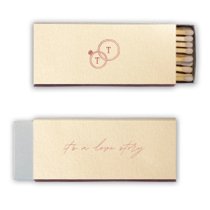 The It's A Love Story Matchbox will have your guests saying "Yes!" Commemorating the engagement of Taylor Swift and Travis Kelce, match your own special event with their whirlwind romance. Customize the text and style of matchbook to best match your special events unique vibes!