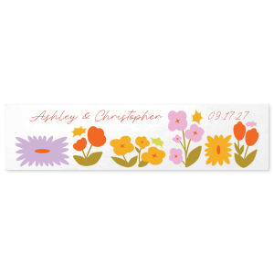 Brighten up with the Flower Garden Label. Featuring an assortment of colorful flowers below personalized text, the high quality label is customizable to convey your personal message.