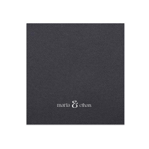 Define your wedding tablescape with the Bold Union Ampersand Napkin, where the couple's names are joined by a striking and modern ampersand. This minimalistic design lends a contemporary feel to your marital celebration.