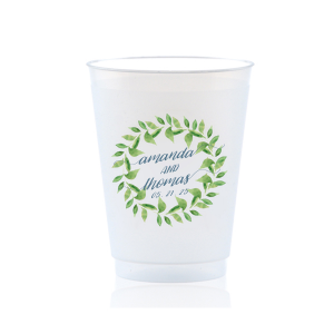 Personalized Wedding 16oz Frosted Cups #1962 – SipHipHooray