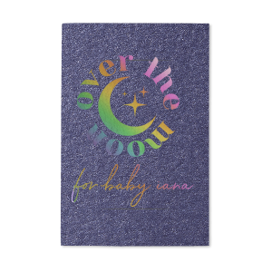 A custom party favor for your baby shower is a unique and fun way to celebrate the baby to be! This moon and star adorned favor can be personalized with the baby's name. 