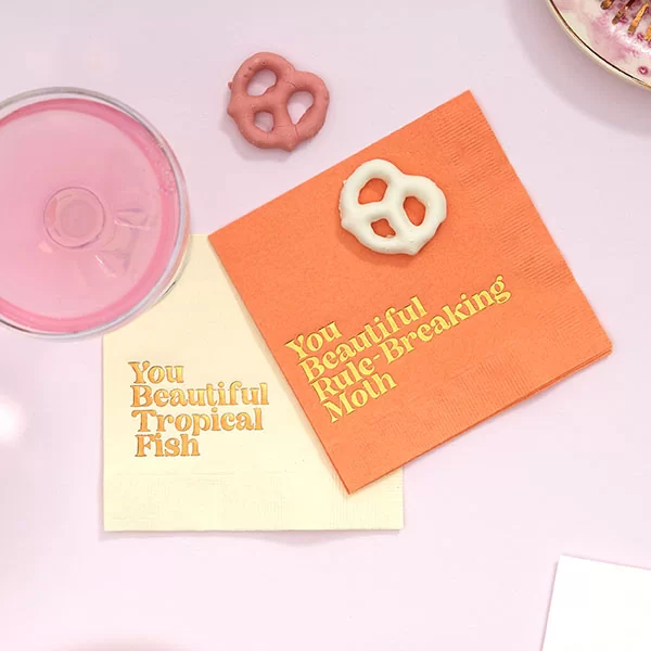 Valentine Compliment quote paper napkins pack