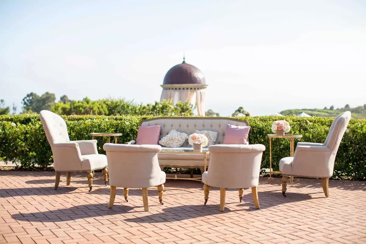 a sweet lounge area with large armchairs will create the lux space you've always envisioned