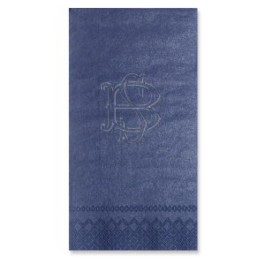 Pair elegance and functionality together with the Embossed Monogram Napkin. The increasingly popular embossed style is perfect for leaving a lasting impression on guests. Available in a variety of sizes, styles and colors, the design suitable for nearly any occasion, from engagement events to formal functions.