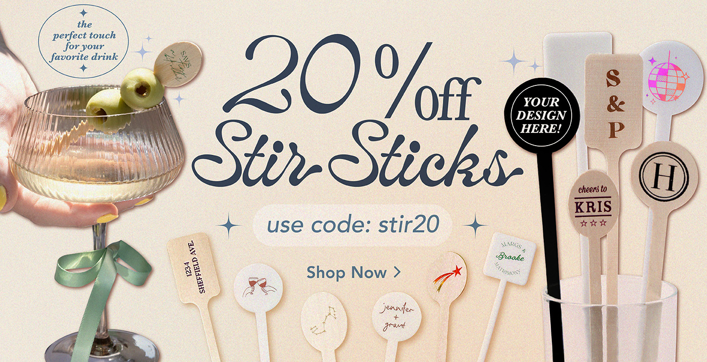20% off stir sticks use code stir20