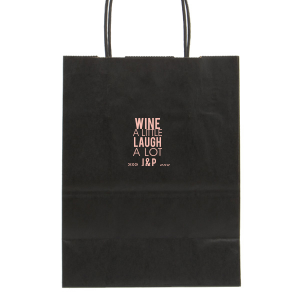 Our custom Black Goodie Bag with Matte Pastel Pink Foil can be customized to complement every last detail of your party.