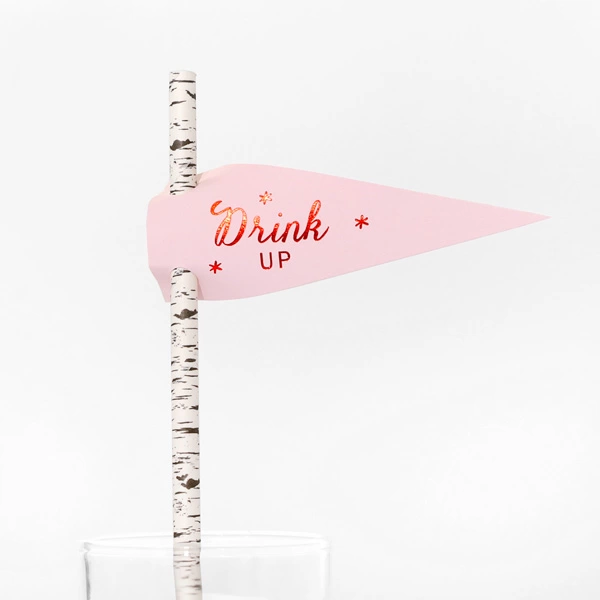 Pennant Straw Tag (Foil)