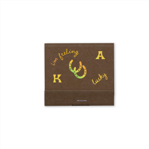Create a one of a kind keepsake with the Lucky Horseshoe Matchbook. Customize the design in your choice of colors and text to best match your vibe. Perfect for engagements, housewarmings, birthdays and much more! 
