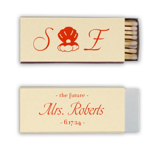 Pearl Oyster Bridal Shower Matchbox